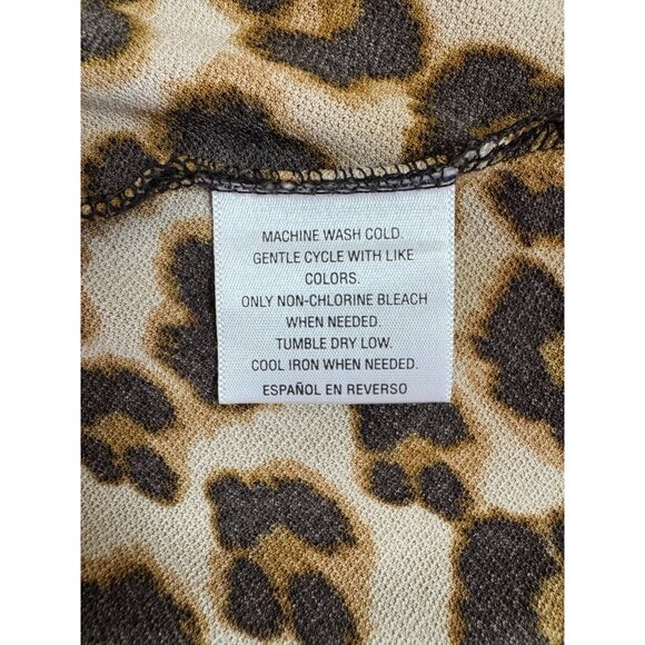 Charter Club Animal Leopard‎ Print Faux-Wrap Dress Size 0X 14W Plus Sz Evening - Picture 5 of 6